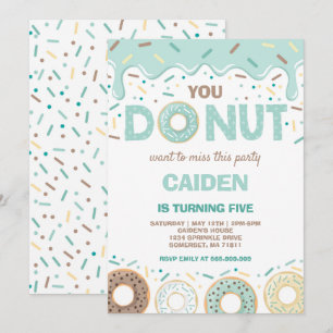 Convite Rosquinha Aniversário Convide Você Rosquinha Que