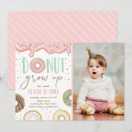 Convite Rosquinha Cresce Festa de aniversário de Garota Ro