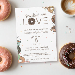 Convite Rosquinha de Chocolate Espalhada com Amor Bebê Spr
