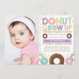 Convite Rosquinha De Noz Cresce Convidando Sprinkles De An