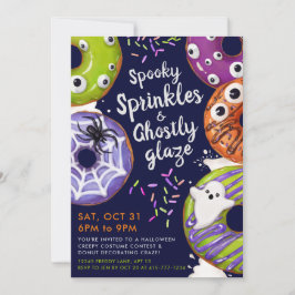 Convite Rosquinha Decorando Festa de Halloween