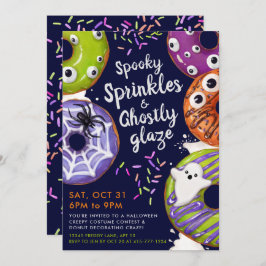 Convite Rosquinha Decorando Festa de Halloween