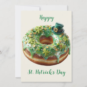 Convite Rosquinha do Dia de São Patrício com Chapéu de Lep