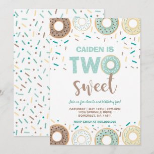 Convite Rosquinha Dois Bons Aniversários Convidam Rosquinh