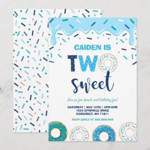 Convite Rosquinha Dois Doce Aniversário Festa de Rosquinh