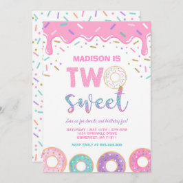 Convite Rosquinha Dois Doce Aniversário Festa de Rosquinha