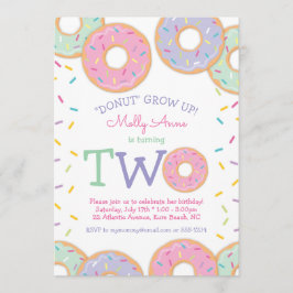 Convite Rosquinha segundo aniversário Invitação asores cor