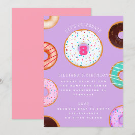 Convite Rosquinhas de variedade Aniversário de criança rox