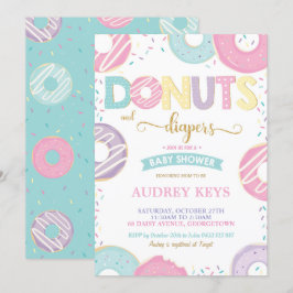 Convite Rosquinhas e filhós do chá do bebé das fraldas