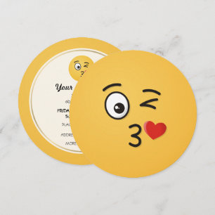 Convite Rosto Jogando Beijo