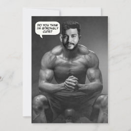 Convite Rosto personalizado engraçado na foto de um constr
