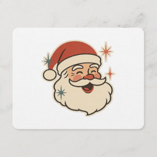 Convite Rosto Retro do Papai Noel – Natal Vintage