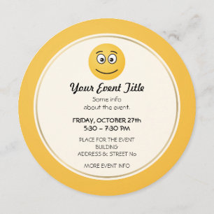 Convite Rosto sorridente com olhos abertos