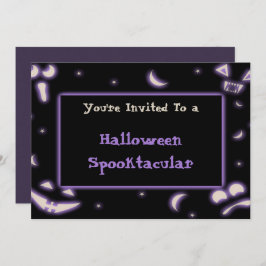 Convite Rostos de Halloween