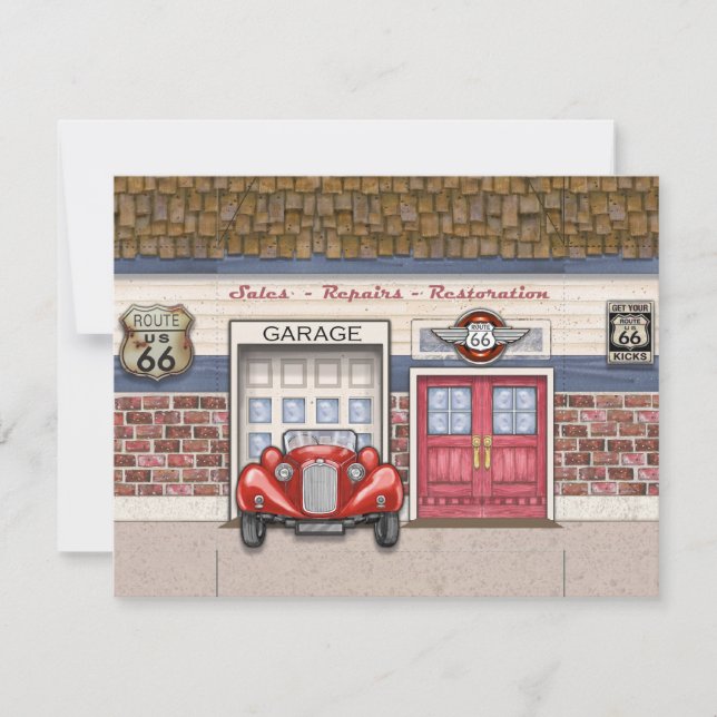 Convite Rota 66 - Carros vintage- (Frente)