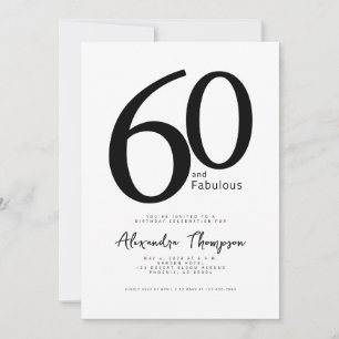 Convite Roteiro 60 e Fabuloso Aniversário de 60 anos