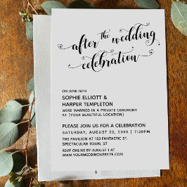 Convite Roteiro de Celebração de Casamento com Corações