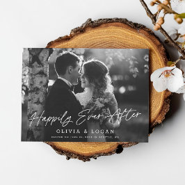 Convite Roteiro de Felizes para Sempre Foto de Casamento F