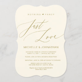 Convite Roteiro Moderno, Dourado, Recepção de Casamento às