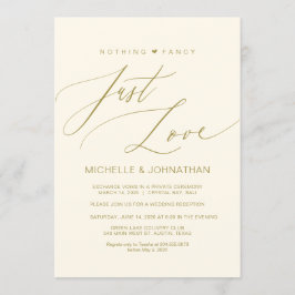 Convite Roteiro Moderno, Dourado, Recepção de Casamento às