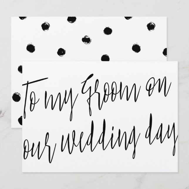 Convite Roteiro Moderno Para o meu noivo no dia do nosso c (Frente/Verso)