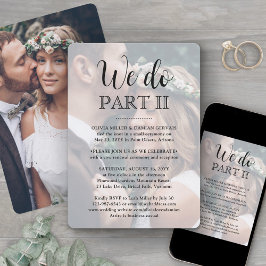 Convite Roteiro Simples de Casamento Sequência 2 Fotos Nós