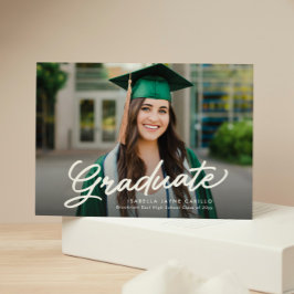 Convite Roteiro simples de formatura duas fotos de graduaç