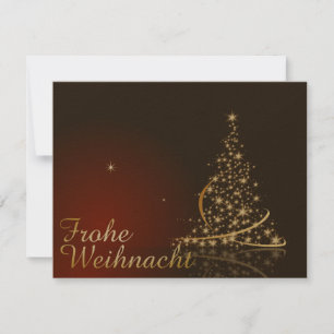 Convite Rotes Weihnachtsmočimit goldenem Weihnachtsbaum