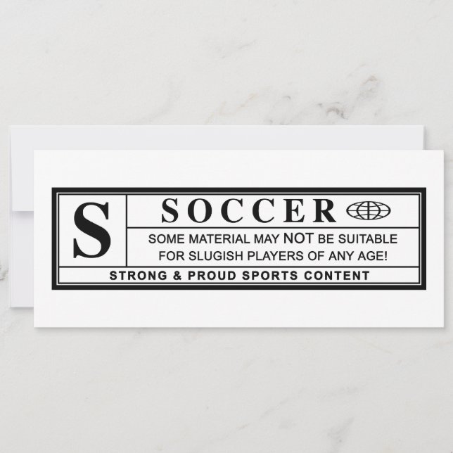 Convite rótulo de advertência de futebol (Frente)