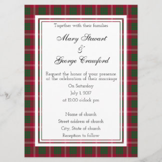 Convite Rótulo de Vinho de Casamento escocês de Crawford