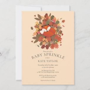 Convite Rótulo Rústico Da Floresta Raposa