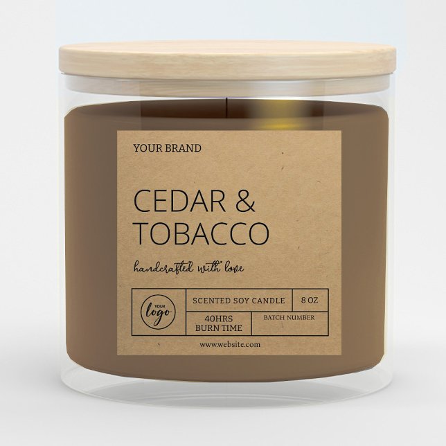 Convite Rótulos de Velas Kraft para download de tendências (Criador carregado)