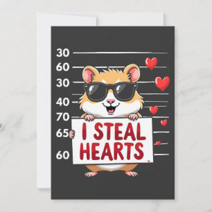 Convite Roubo o dia do Valentine do Hamster do Hamster