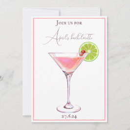 Convite Rouge discreto e cocktail clássico berinjela
