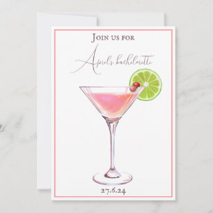 Convite Rouge discreto e cocktail clássico berinjela