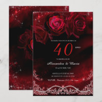 Rouge et Noir 40e Anniversaire de Mariage