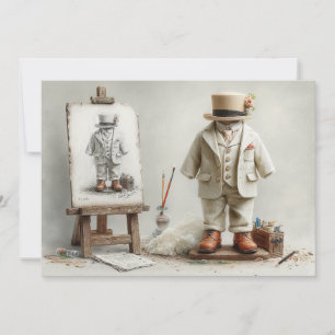 Convite Roupa de bebê para artista francês de 1º aniversár