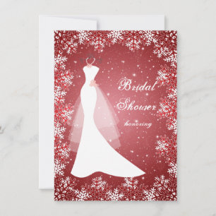Convite Roupa de casamento, flocos de neve com Chá de pan