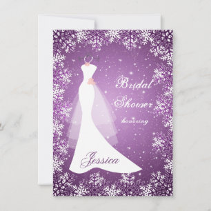 Convite Roupa de casamento, flocos de neve em Chá de pane
