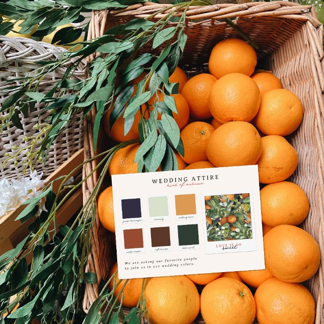 Convite Roupa De Casamento | Paleta de cor Citrus (Criador carregado)