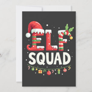 Convite Roupa de Natal engraçada para esquadrão de elfos c