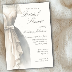 Convite Roupa de Noiva Aquarela Chá de Panela