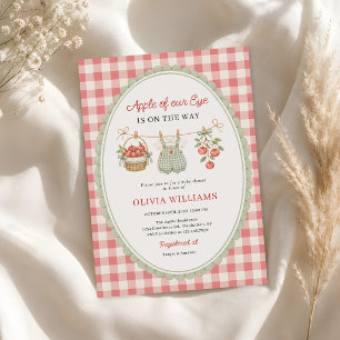 Convite Roupa de Olho da Nossa Criança Xadrez Baby Shower