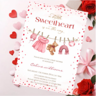 Convite Roupa de varal de namorados para baby shower