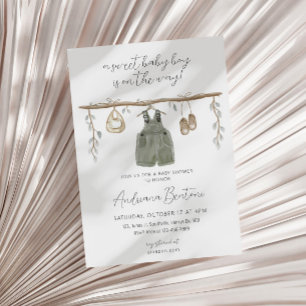 Convite Roupas de água-forte Boho Bliss para menino Chuvad