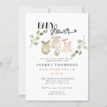 Roupas De Bebê De Aquarela | Chá de fraldas Boho G