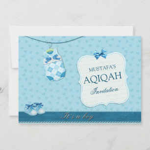 Convite Roupas de Bebê Fofas Bebê Menino Aqiqah