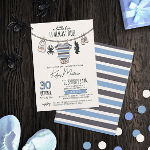 Convite Roupas De Um Pequeno Boo Blue Boy Halloween