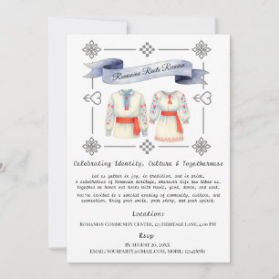 Convite Roupas romenas, roupa tradicional