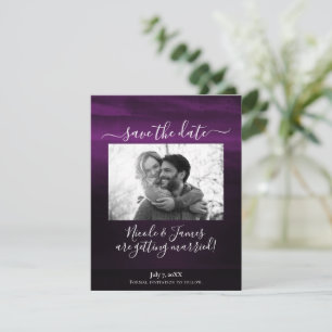 Convite Roxo Ameixa Temperamental Moderno Aquarela Salvar 